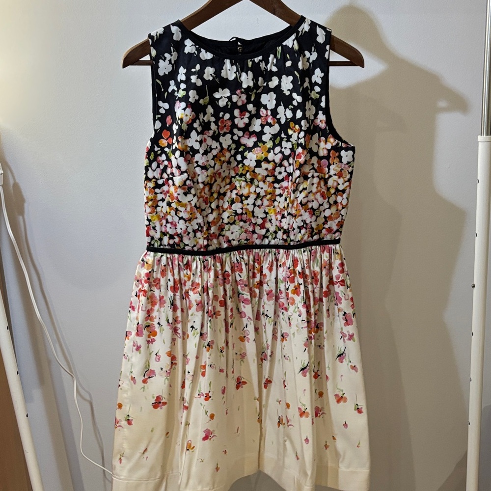 RED Valentino Floral Dress - Black and Cream